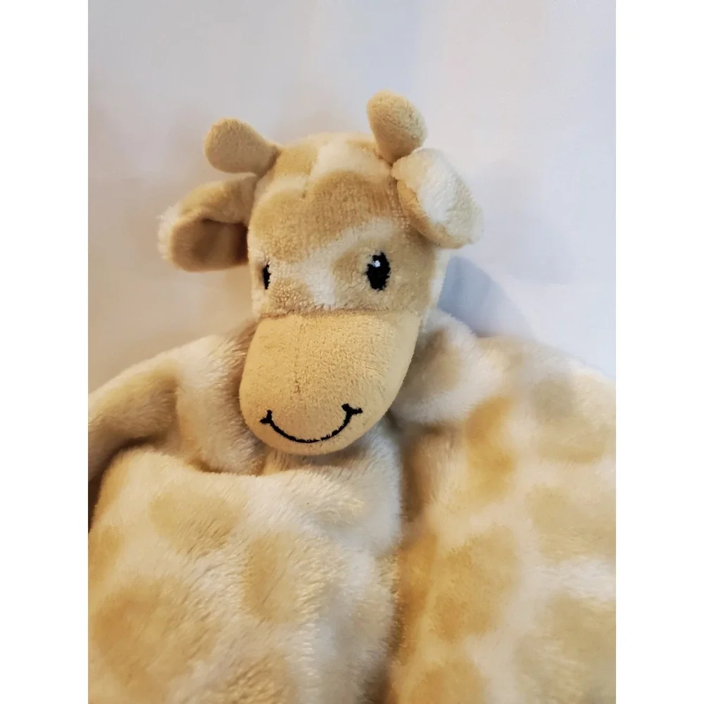 Hudson‎ Baby HB Giraffe White Tan Spot Lovey Security Blanket Soft Plush Nunu